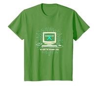 Génération X : Nous Avons Fait Internet Cool Ordinateur rétro T-Shirt, Enfant, Herbe, 2 Ans