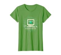 Génération X : Nous Avons Fait Internet Cool Ordinateur rétro T-Shirt, Femme, Herbe, XS