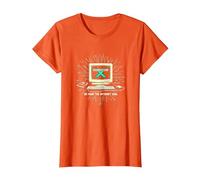 Génération X : Nous Avons Fait Internet Cool Ordinateur rétro T-Shirt, Femme, Orange, L