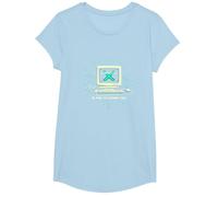 Génération X : Nous Avons Fait Internet Cool Ordinateur rétro T-Shirt, Fille, Bleu Céleste, S