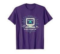 Génération X : Nous Avons Fait Internet Cool Ordinateur rétro T-Shirt, Homme, Violet, M