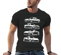 Generations MX5 Miata T-Shirt Hippie Clothes Top Mens Black 3XL