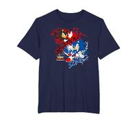 Générations Sonic x Shadow T-Shirt, Homme Grandes Tailles, Bleu Marine, 2X Tall