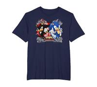 Générations Sonic x Shadow T-Shirt, Homme Grandes Tailles, Bleu Marine, 3X Tall