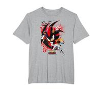 Générations Sonic x Shadow T-Shirt, Homme Grandes Tailles, Gris Chiné, 4X Tall