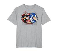 Générations Sonic x Shadow T-Shirt, Homme Grandes Tailles, Gris Chiné, 5X Tall