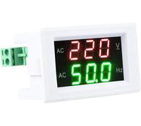 Generator Dual Display LED Detector Monitor AC Digital Gauge Panel Ammeter Voltmeter Frequency Meter Test Tool Current Detection Transformer (White)