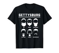 Généraux de Gettysburg Leaders de la Guerre Civile Portraits historiques Art T-Shirt Graphique avec Valeur, Homme, Noir, M