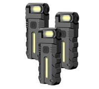 Generchin 1 Ensemble/3 Pièces Lampe de Poche à Double Embout avec Tête Rotative, Lampe de Travail LED Rechargeable, Mini Lampe de Poche Porte-Clés.