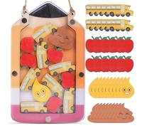 Generchin 1 Ensemble de Pots de Récompenses pour Enfants, Tableau de Récompenses en Classe, Crayon, Bus Scolaire, Thème d'apprentissage de la Propreté, Tableau de Comportement B