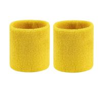 Generchin 1 Paire de Bracelets de Sport pour Poignet, Bandeau de Transpiration, Bracelet Élastique pour et Femmes, Tennis, Installation Facile, Jaune
