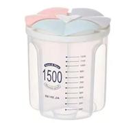 Generchin 1 PCS Cuve de Stockage de Céréales, Cuve de Stockage Compartimentée, Boîte de Stockage Transparente en Plastique pour la Cuisine, Boîte de Stockage Alimentaire Scellée pour, 3