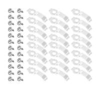 Generchin 100 Pièce Clips de Fixation pour Bande LED avec Vis, Clip de pour Câbles de Bande Lumineuse LED