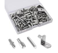 Generchin 100 Pièces Chevilles D'Étagère pour Étagères, 4 Styles Épingles D'Étagère Chevilles D'Étagère D'Armoire de Cuisine, Chevilles de Supports D'Étagère, Chevilles D'Étagère Facile à Installer Ar