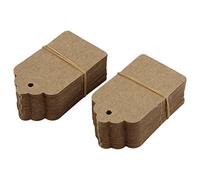 Generchin 100 pieces L'etiquette en papier rustique, etiquette de mariage, etiquette-cadeau, etiquette de bricolage, etiquette de bagage, etiquette de prix -