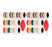 Generchin 100 Pièces Porte-Clés Motel Blanc Hôtel Porte-Clés Sublimation Vintage Porte-Clés en Vrac pour Bricolage Artisanat Ornement