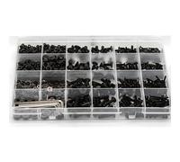 Generchin 1060 Pièces Kit de Vis à Tête Plate à Six Pans Creux Accessoires Pièces M2 M2.5 en Acier au Boulon à Tête Fraisée Kit D'Assortiment D'Écrous