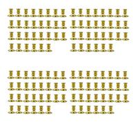 Generchin 120 Pièces de Bougeoirs Coniques à Base de Bougie Pilier Dorée pour Décoration de Noël