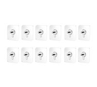Generchin 12PCS Crochets Adhésifs sans Perçage de Qualité Supérieure - Système de Suspension D'Images sans Clous Ni Vis, Idéal pour la Cuisine et la Salle de