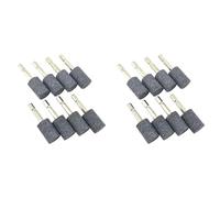 Generchin 16 Pièces de Meule Cylindrique - Pointe de Meulage Montée sur Pierre Abrasive à Tige Hexagonale de 1/4 de Pouce pour Perceuse à Outil Rotatif (20 mm)