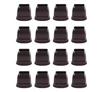 Generchin 16 PièCes SéRies Protections de Sol en Silicone Marron pour Pieds de Chaise, Capuchons CarréS pour Pieds de Chaise avec Feutre Enveloppé, Ajustement : 0.75 Pouces-1.0 Pouces