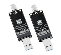 Generchin 2 Boîtiers SSD M.2 NGFF SATA vers USB-A Type-C, Carte Adaptatrice USB 3.2 5 Gbit/S, Compatible avec Le Protocole SATA 2242
