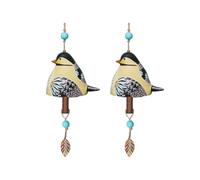 Generchin 2 Pièces Cloche de Chant D'Oiseau Cloche de Chant D'Oiseau Carillon à Vent Cloche de Chant D'Oiseau Décor de Jardin Suspendu Carillon à Vent Rustique Pièces de Carillon à Vent, C