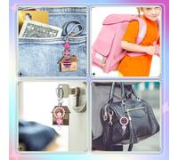 Generchin 24 Pièces Barres de Porte-Clés Perlées Porte-Clés en Perles d'argent en Vrac Bricolage Barre de Porte-Clés Vierge pour Porte-Clés à Mousqueton en Perles pour Bricolage