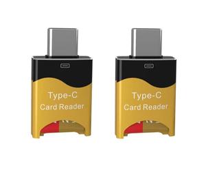 Generchin 2PCS Type C vers Le Lecteur de Carte TF Micro-SD 2PCS Type C Adaptateur de Carte TF Micro-SD