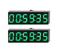Generchin 2pièces 0,36 Pouces 6 Bits Horloge LED Horloge Électronique Numérique avec Deuxième Module D'Affichage Mise Hors Tension Mémoire Réglage de la Luminosité -A