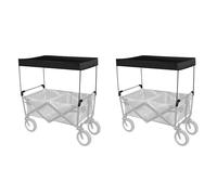 Generchin 2X Auvent pour Fixation de Chariot de Jardin, Couverture Pare-Soleil, Accessoires de Chariot, Équipement de Pique-Nique de Camping en Plein Air