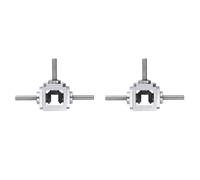 Generchin 2X Boîte de Vitesses à Engrenages Coniques à Angle Droit à 90 Degrés 1:1 Arbre de Sortie Double Inverseur 1 Module 20 Dents Engrenage Conique