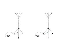 Generchin 2X Brumisateurs Debout pour Patio Extérieur, Système de Brumisation sur Pied Réglable en Hauteur de 4,1 Pieds pour le Refroidissement Extérieur, Support Portable