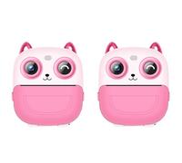 Generchin 2X Enfant Caméra Imprimante Portable Thermique Impression Instantanée Photo Enfants Appareil Photo Numérique 2,4 Pouces HD Double Caméras Vidéo Jouet Cadeaux Rose