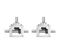 Generchin 2X Engrenage Conique à Angle Droit à 90 Degrés, Arbre de Sortie Double 1:1, 1 Module, 20 Dents, Cadre en Aluminium, Module de Bricolage Simple