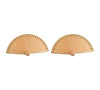 Generchin 2X Éventail Pliant en Bois Pur F-Plain Performances de Danse Classique Moderne Éventail à Main Art Craft Ornements pour