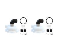 Generchin 2X Filtre Cyclonique Collecteur de Poussière pour le Travail Du Bois avec Coude Construction de Couvercle de Séparateur Cyclonique en Aggloméré pour Aspirateur