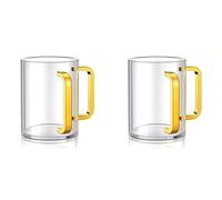 Generchin 2X Gobelet de Lavage des Mains à Double Anse, 12,7 Cm, en Acrylique Transparent, pour Le Rituel Juif Netilat Yadayim