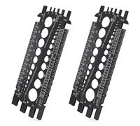 Generchin 2X Jauge de Boulon (Métrique et SAE), Calibreur de Boulon pour Dimensionner Rapidement les Écrous et les Boulons, Outil de Mesure de Boulon en Plastique, Jauge de Filetage Noir