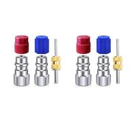 Generchin 2X Kit de Conversion R12 Vers R134a, Kit D'Adaptateur de Raccord AC, 1/4 Pouce, pour Système Réfrigérant A/C Automatique