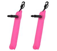 Generchin 2X Plongée sous-Marine Mini Plongée SMB Pendentif Gonflable Sécurité Saucisse Signal Tube Bouée de pour Les Amateurs de Plongée Rose Rouge