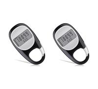 Generchin 2X Podomètre 3D pour Les Pas et Les Kilomètres de Marche, Compteur de Pas Portable pour la Marche avec Distance