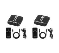 Generchin 2X Sélecteur de Répartiteur Audio Optique Numérique SPDIF Toslink Sortie 3x1 avec Contrôle IR Prenant en Charge DTS AC3