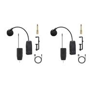 Generchin 2X Système de Microphone Sans Fil 2,4 G pour Violon, Violoncelle et Guitare. Émetteur et Récepteur à Pince, Portée de 50 Mètres.