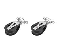 Generchin 2X Tête de Poulie à Poulie, Poulie en Nylon en Acier Inoxydable 316 pour Voilier, Équipement de Fitness et Draps Marins