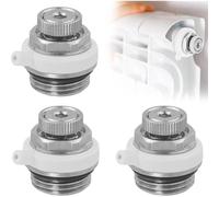 Generchin 3 Pièces de Purgeur de Radiateur Entièrement Automatique 1/2 Pouce, Vanne de Radiateur à Purge Automatique et à Coupure D'Air.