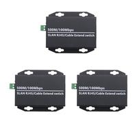 Generchin 3 PièCes D'Extension IP Ethernet sur Kit RéSeau Coaxial HD Extension de Transmission par Câble Coaxial EoC pour CaméRas de VidéOsurveillance de SéCurité (A)