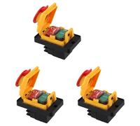 Generchin 3X Interrupteur Électromagnétique Interrupteur à Bouton Magnétique KJD12 16A 250V Interrupteur de Protection Contre les Sous-Tensions et les Surcharges pour Outils Électriques