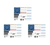 Generchin 3X Kit D'Horloge Numérique Électronique C51, Carte d'apprentissage du Microcontrôleur DS1302, Module D'Affichage LED Rotatif, Pièces de Production DIY