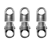 Generchin 3X Porte-Clés de Voiture Magnétique en Alliage de Titane avec Ventouse pour Homme, Rotation à 360 °, Libération, Boucle à Pousser et à Tirer